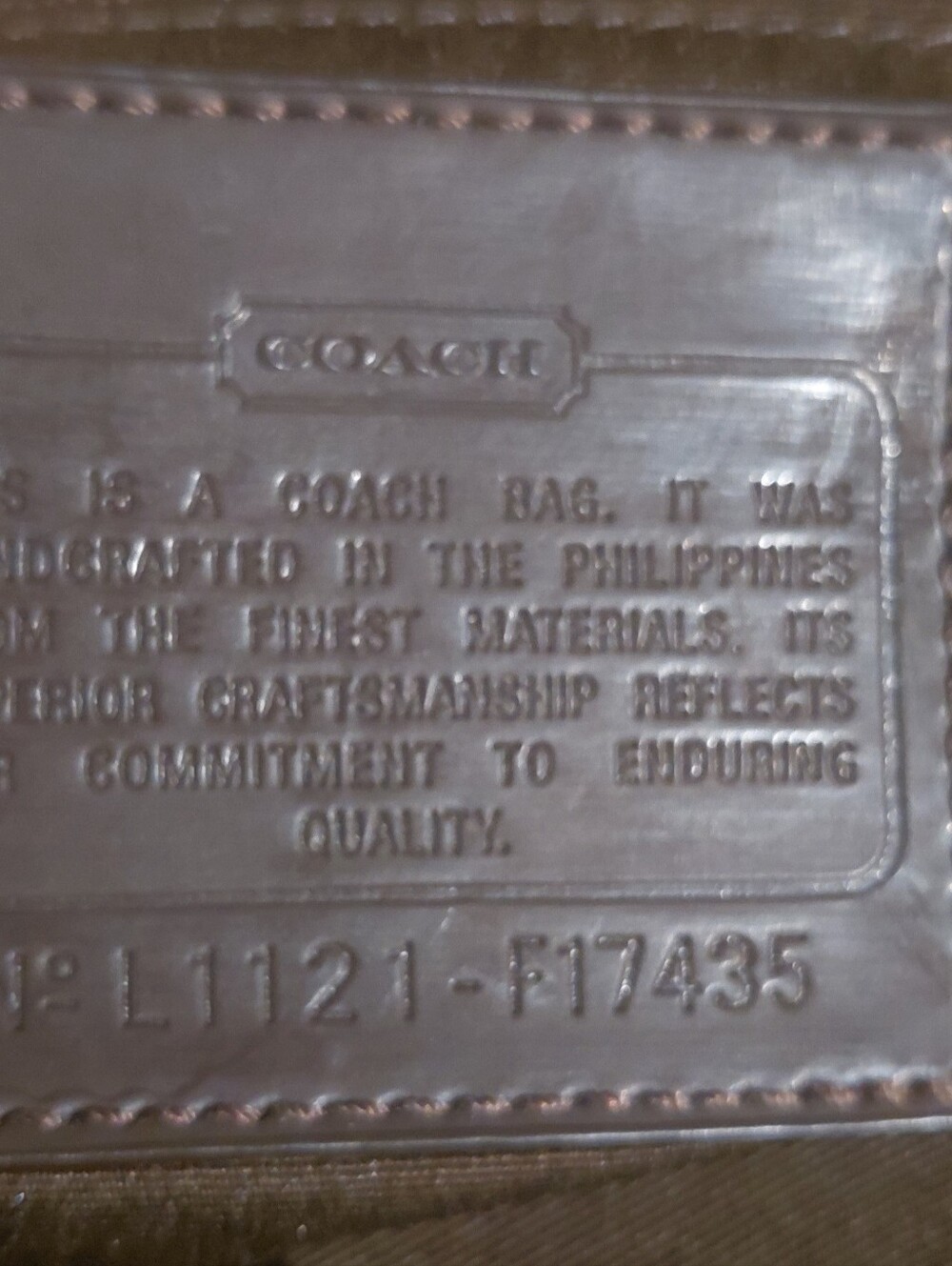Coach Light Brown Bag With  Dark B With Dark Brown Coach Symbols